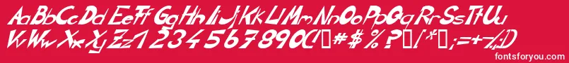 CirclineItalic Font – White Fonts on Red Background