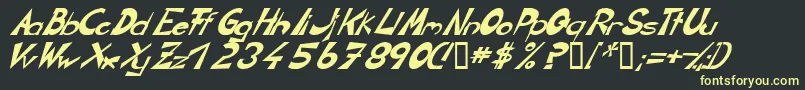 fuente CirclineItalic – Fuentes Amarillas Sobre Fondo Negro