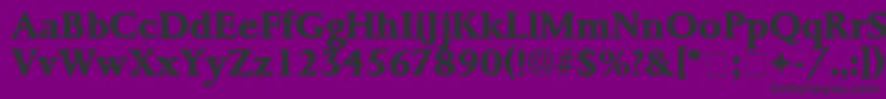 fuente ProrenataDisplaySsi – Fuentes Negras Sobre Fondo Morado