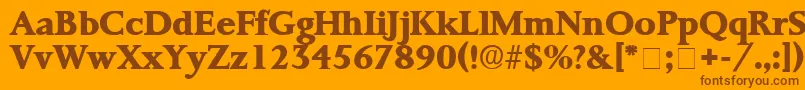 ProrenataDisplaySsi Font – Brown Fonts on Orange Background