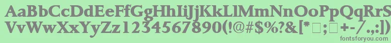 ProrenataDisplaySsi-Schriftart – Graue Schriften auf grünem Hintergrund