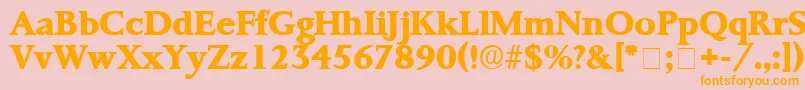 ProrenataDisplaySsi Font – Orange Fonts on Pink Background