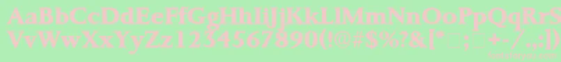 ProrenataDisplaySsi Font – Pink Fonts on Green Background