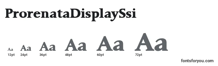 ProrenataDisplaySsi Font Sizes