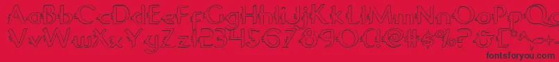 GypsyRoadOutline Font – Black Fonts on Red Background