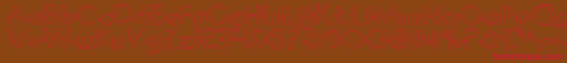 GypsyRoadOutline Font – Red Fonts on Brown Background