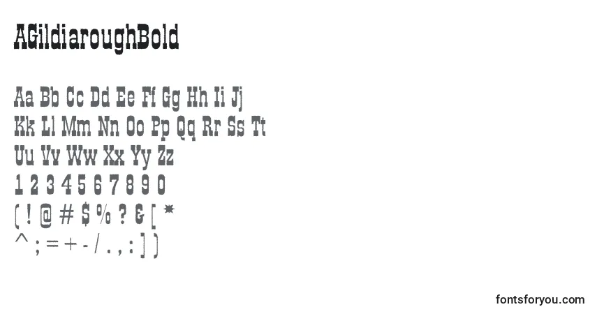 AGildiaroughBold-fontti – aakkoset, numerot, erikoismerkit