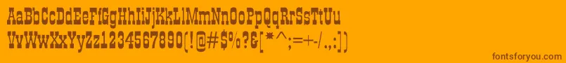 AGildiaroughBold Font – Brown Fonts on Orange Background