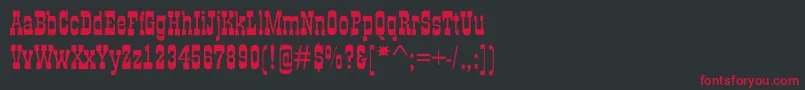 フォントAGildiaroughBold – 黒い背景に赤い文字