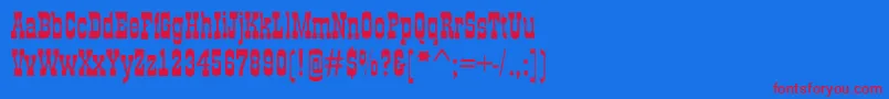 AGildiaroughBold Font – Red Fonts on Blue Background