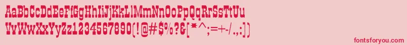 AGildiaroughBold-Schriftart – Rote Schriften auf rosa Hintergrund