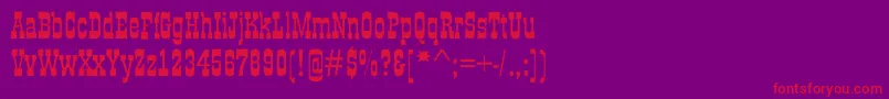 AGildiaroughBold Font – Red Fonts on Purple Background
