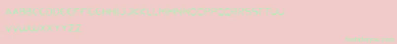 TheTicket Font – Green Fonts on Pink Background