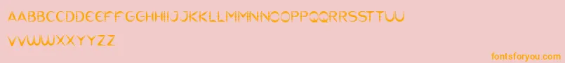 TheTicket Font – Orange Fonts on Pink Background