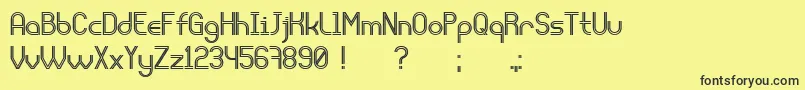 Liquidrom Font – Black Fonts on Yellow Background