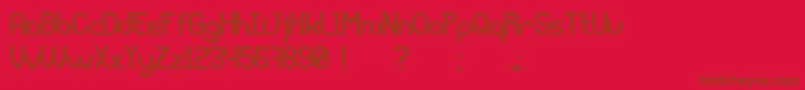 Liquidrom Font – Brown Fonts on Red Background