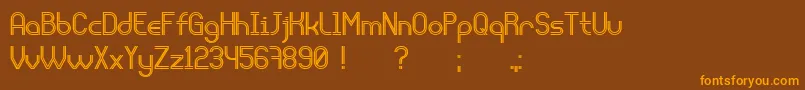 Liquidrom Font – Orange Fonts on Brown Background