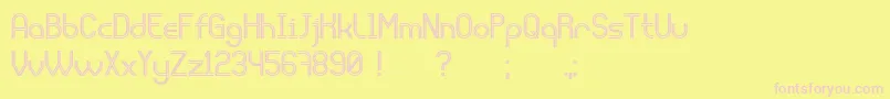 Liquidrom Font – Pink Fonts on Yellow Background