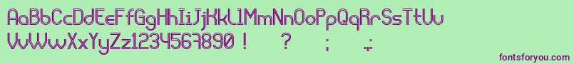 Liquidrom Font – Purple Fonts on Green Background