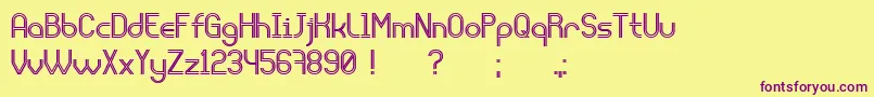 Liquidrom Font – Purple Fonts on Yellow Background
