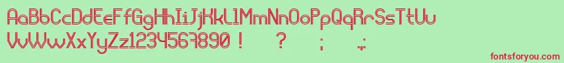 Liquidrom Font – Red Fonts on Green Background