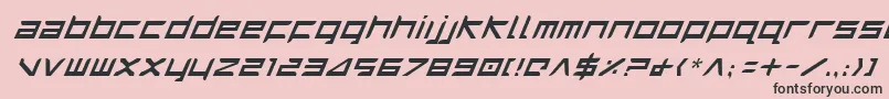 Fonte HarrierItalic – fontes pretas em um fundo rosa