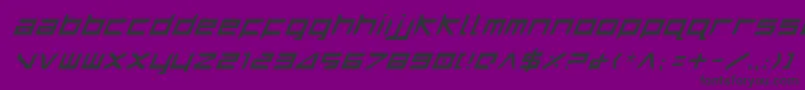 Fonte HarrierItalic – fontes pretas em um fundo violeta