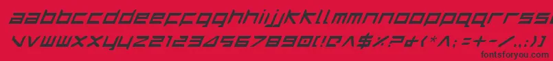 HarrierItalic Font – Black Fonts on Red Background