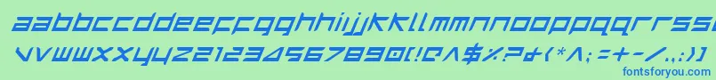 Шрифт HarrierItalic – синие шрифты на зелёном фоне
