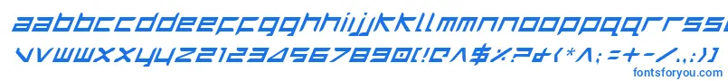 HarrierItalic-Schriftart – Blaue Schriften