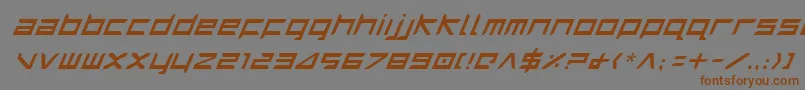 Fonte HarrierItalic – fontes marrons em um fundo cinza