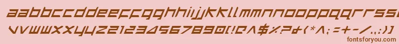 HarrierItalic Font – Brown Fonts on Pink Background
