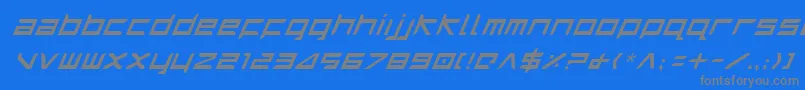 HarrierItalic Font – Gray Fonts on Blue Background