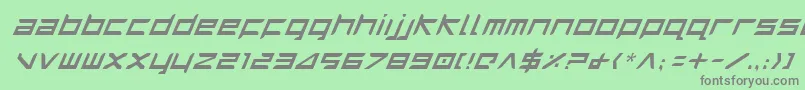 HarrierItalic Font – Gray Fonts on Green Background