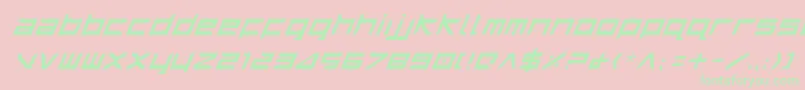Шрифт HarrierItalic – зелёные шрифты на розовом фоне