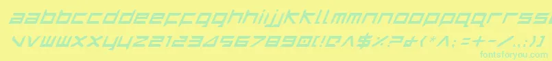 HarrierItalic Font – Green Fonts on Yellow Background