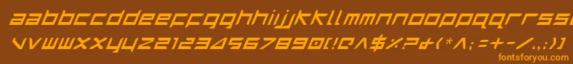 fuente HarrierItalic – Fuentes Naranjas Sobre Fondo Marrón
