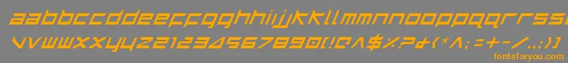 HarrierItalic Font – Orange Fonts on Gray Background