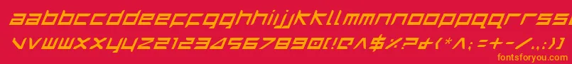 Шрифт HarrierItalic – оранжевые шрифты на красном фоне