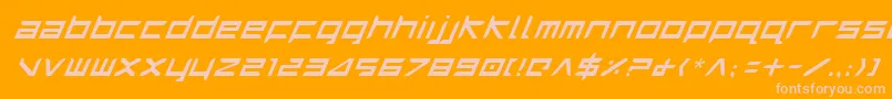 HarrierItalic Font – Pink Fonts on Orange Background