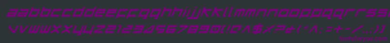 HarrierItalic Font – Purple Fonts on Black Background