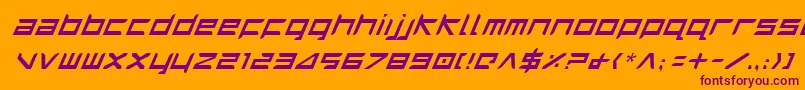 HarrierItalic Font – Purple Fonts on Orange Background