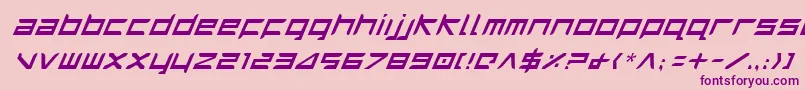 HarrierItalic-fontti – violetit fontit vaaleanpunaisella taustalla