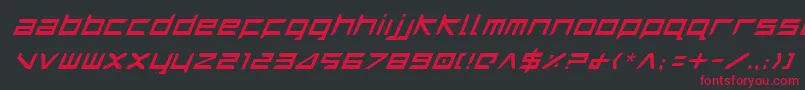 HarrierItalic Font – Red Fonts on Black Background
