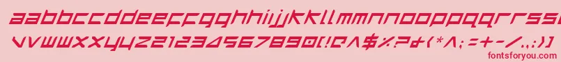 HarrierItalic-Schriftart – Rote Schriften auf rosa Hintergrund