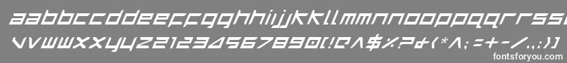 Шрифт HarrierItalic – белые шрифты на сером фоне