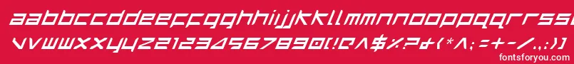 HarrierItalic Font – White Fonts on Red Background
