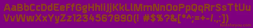 F4aagentbold-Schriftart – Braune Schriften auf violettem Hintergrund