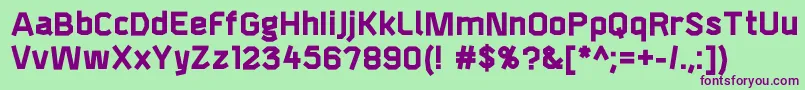 F4aagentbold Font – Purple Fonts on Green Background