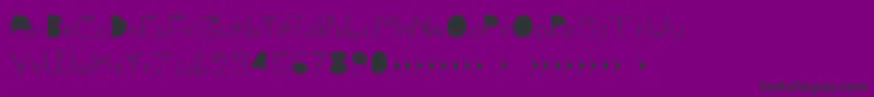 Czcionka Bigattino – czarne czcionki na fioletowym tle